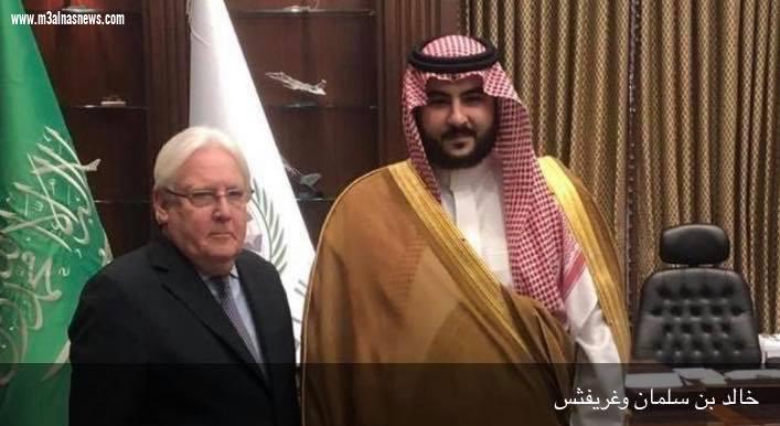 جريفثس يطلع خالد بن سلمان على تطورات تطبيق اتفاق الحُديدة